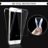 Přední a zadní silikonové pouzdro Samsung Galaxy S6 Edge transparentní