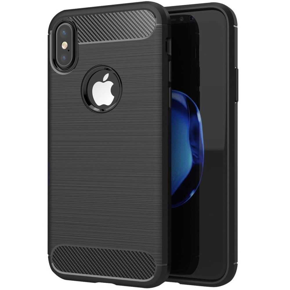 Pouzdro CARBON pro IPHONE XS Max ( 6,5" ) černé