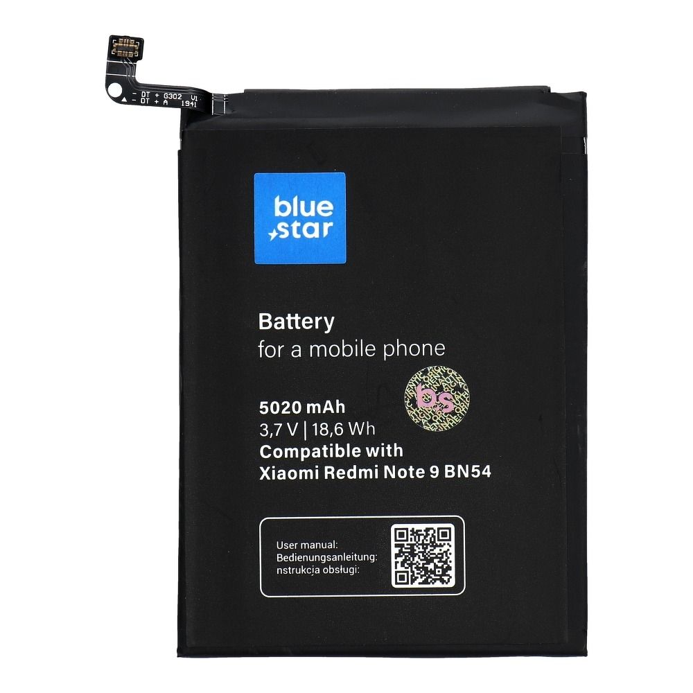 Baterie pro Xiaomi Redmi Note 9 (BN54) 5020 mAh Li-Ion Blue Star