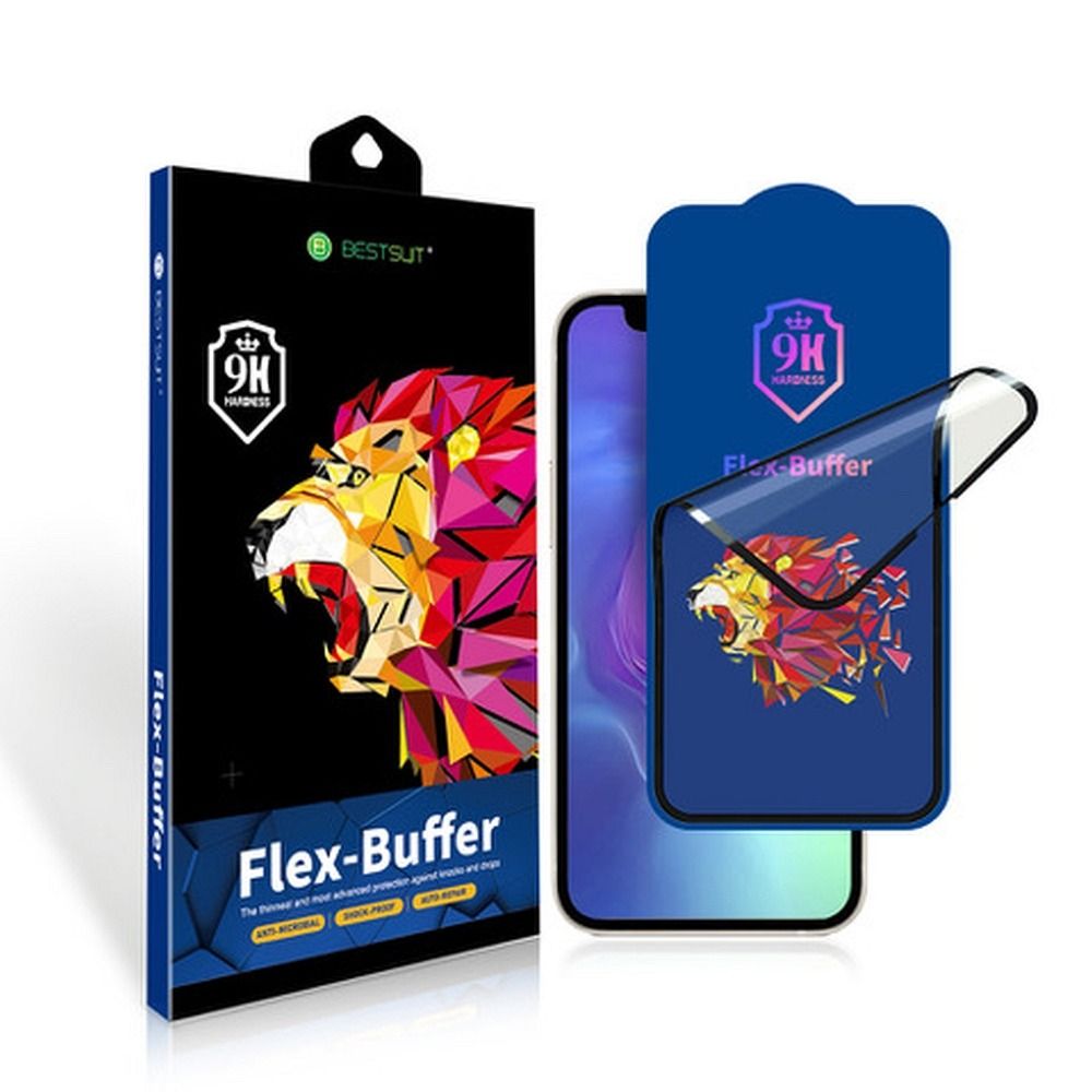 Bestsuit Flex-Buffer Hybrid Glass 5D s antibakteriální vrstvou Biomaster pro Apple iPhone Xs Max/11 Pro Max BLACK