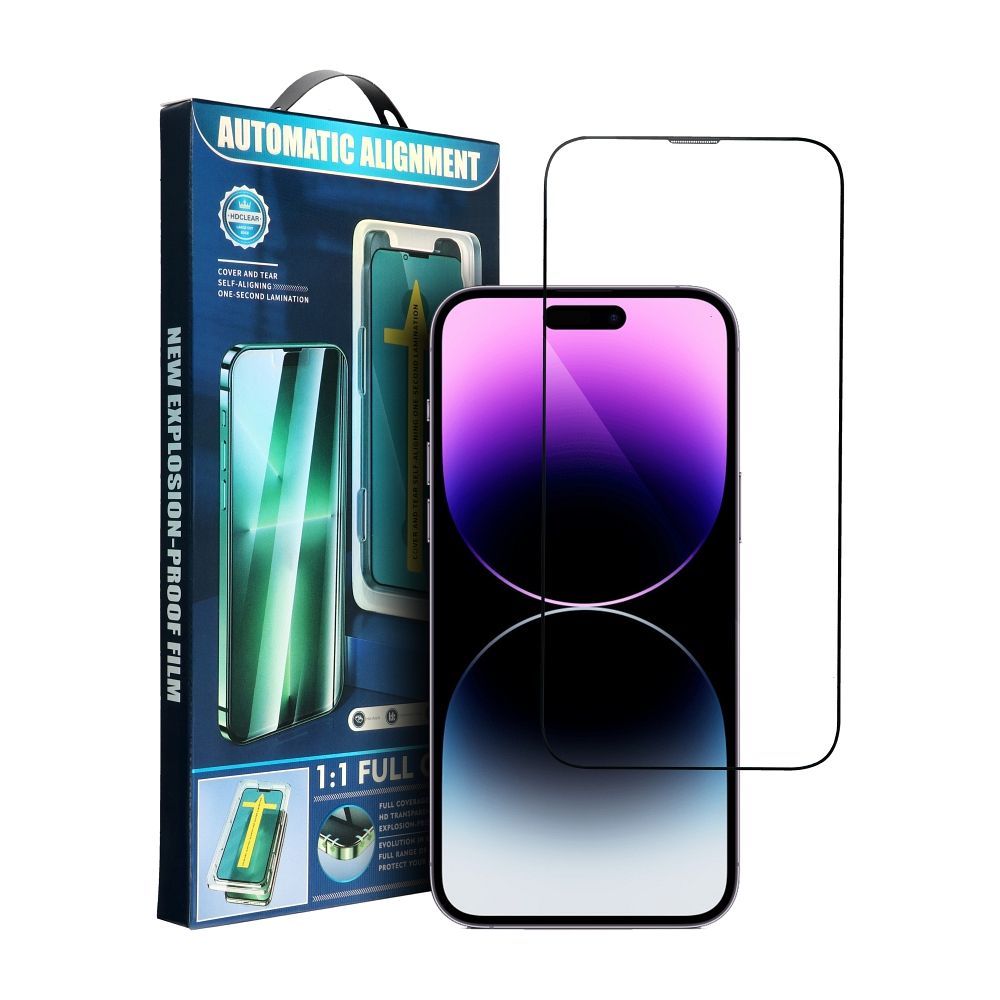 5D Full Glue Tempered Glass pro iPhone Xs Max / 11 Pro Max černé + aplikátor