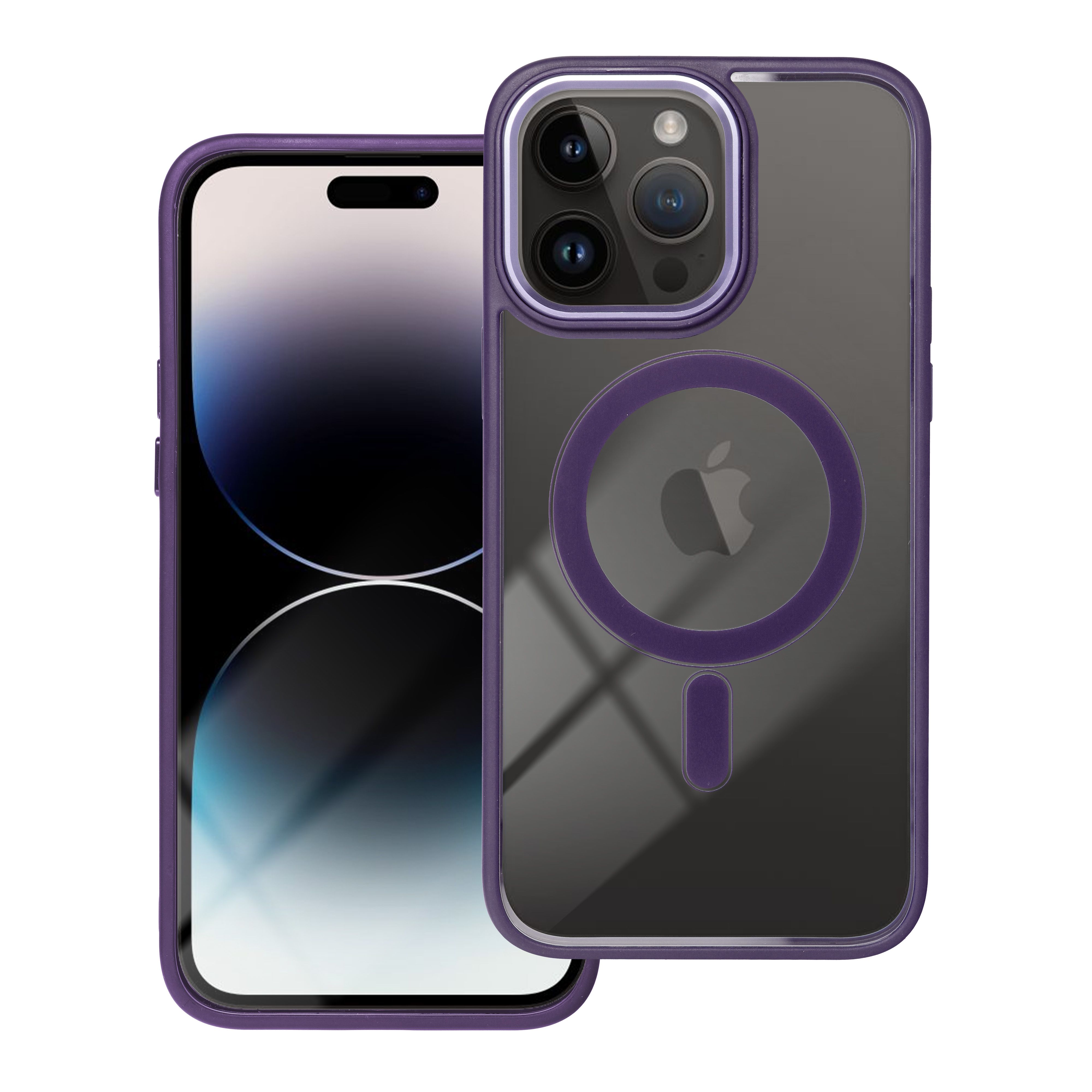 Pouzdro Color Edge Mag Cover kompatibilní s MagSafe pro IPHONE 11 tmavě fialové