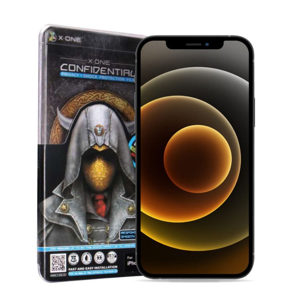 X-ONE Full Cover Extra Strong Privacy - pro iPhone 15 (celé lepidlo) tvrzené sklo 9H