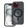 Pouzdro Color Edge Mag Cover kompatibilní s MagSafe pro IPHONE 15 černo červené
