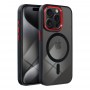 Pouzdro Color Edge Mag Cover kompatibilní s MagSafe pro IPHONE 15 černo červené