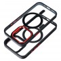 Pouzdro Color Edge Mag Cover kompatibilní s MagSafe pro IPHONE 15 černo červené