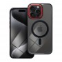 Pouzdro Color Edge Mag Cover kompatibilní s MagSafe pro IPHONE 15 PRO MAX černo červené
