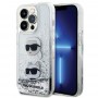 Originální čelní kryt KARL LAGERFELD KLHCN61LDHKCNS pro iPhone 11 (Liquid Glitter KC / bílá)