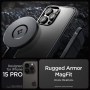 SPIGEN Rugged Armor MAG kompatibilní s MAGSAFE pro IPHONE 15 PRO matně černá