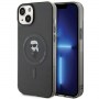 Originální čelní kryt KARL LAGERFELD KLHMP15MHFCKNOK pro iPhone 15 PLUS (Ikonik + MAG / černý)
