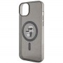 Originální čelní kryt KARL LAGERFELD KLHMP15SHGKCNOK pro iPhone 15 (Glitter + MAG / černá)