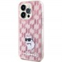 Originální čelní kryt KARL LAGERFELD KLHCP15XHNCMKLP pro iPhone 15 PRO MAX (monogram / růžový)
