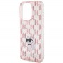 Originální čelní kryt KARL LAGERFELD KLHCP15XHNCMKLP pro iPhone 15 PRO MAX (monogram / růžový)
