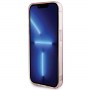 Originální čelní kryt KARL LAGERFELD KLHCP15XHNCMKLP pro iPhone 15 PRO MAX (monogram / růžový)