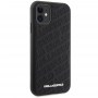 Originální čelní kryt KARL LAGERFELD KLHCN61PQKPMK pro iPhone 11 (prošívaný K vzor / černý)