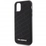 Originální čelní kryt KARL LAGERFELD KLHCN61PQKPMK pro iPhone 11 (prošívaný K vzor / černý)
