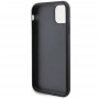 Originální čelní kryt KARL LAGERFELD KLHCN61PQKPMK pro iPhone 11 (prošívaný K vzor / černý)