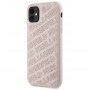 Originální čelní kryt KARL LAGERFELD KLHCN61PQKPMP pro iPhone 11 (prošívaný vzor K / růžový)