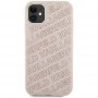 Originální čelní kryt KARL LAGERFELD KLHCN61PQKPMP pro iPhone 11 (prošívaný vzor K / růžový)